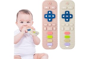 Mordedor Bebe, Cuibilyer 2Pcs Juguetes Bebes, Mordedores Bebes 3-24 Meses, Juguete la Dentición del Bebé Mordedor de Silicona, Mordedor sin BPA,Juguete para la Dentición