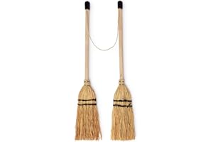 Mendi 2 Escobas en Miniatura 24 cm Fabricadas artesanalmente en España.
