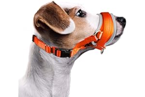 Nasjac Maulkorb für Hunde, Verstellbare Weicher Nylon maulkorb um Beißen zu verhindern Anti-Bellen Stoppen Sie das Kauen Essen Atmungsaktiv Hundemundschutz für kleine Hunde