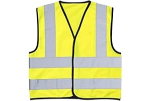 STEPAHEAD Yellow Kids Hi Vis Visibility Viz Safety Vest | Medium