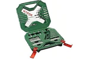 Bosch Maletín X-Line con 60 unidades para taladrar y atornillar (para madera, piedra y metal, accesorios para taladro atornillador)