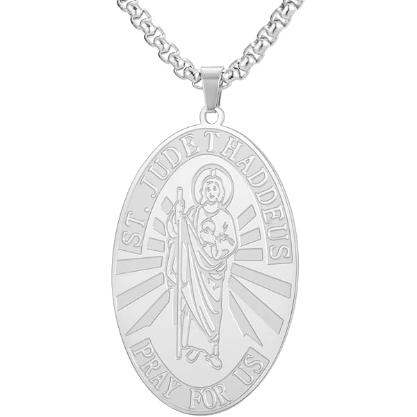 Medaille Heilige Christoffel 925 Sterling Zilver - 30 mm | De Winkel van Lourdes