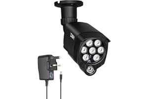 Lonnky 8 LED Infrared Illuminator, 30 M IR Light for Security Cameras (TAPO C200 C310, Reolink 410W), VR (Quest Series, VR2), PS5, 90 ° Night Vision, Includes 12 V 1 A Power Supply — Black