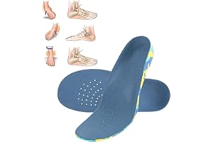 ZJCHAO Soletta ortopedica per bambini Solette interne per scarpe di supporto del piede ad arco alto in EVA, solette in peluche Soletta ortopedica