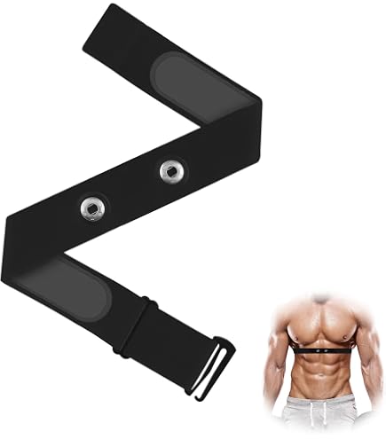 Sangle élastique De Rechange V3 Pour Cardiofréquencemètre – Compatible Polar, Garmin, Wahoo, Réglable 60-105 Cm, étanche, Noir (M)