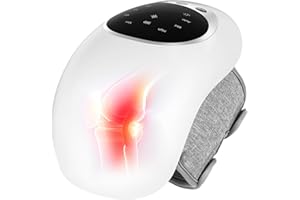 Cozion massaggiatore riscaldante ginocchio Senza Fili, Magnetoterapia ginocchio con LCD display, temperatura e laser infrarossi vibrazioni regolabili per artrite, gonfiore, legamenti stirati e lesioni