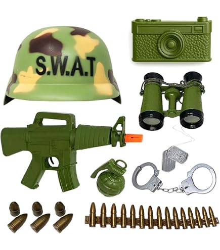 Toyland® Kids Army Toy Green Grenade à Main - avec lumière Clignotante et Son - Jeu de rôle