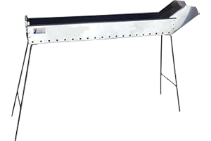 MISTERMOBY - FORNACELLA Barbecue per ARROSTICINI 90 Cm. Canaletta per la cottura di SPIEDINI Souvlaki Kebab Corpo in Acciaio. con Piedi In Ferro