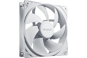 be quiet! Pure Wings 3 120mm PWM White ventilador, alta velocidad punta, rpm mínimas bajas, bastidor del ventilador optimizado, presión de aire extraordinaria, BL110
