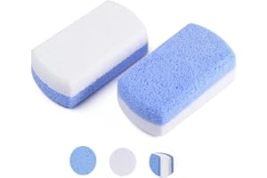 AONAT 2 Stück Doppelseitiger Bimsstein, Fußpflege, Hornhautentferner und -Wäscher, Set für Hornhautentfernung und -Reinigung, für Pediküre und Glatte, Weiche Füße und Körperhaut