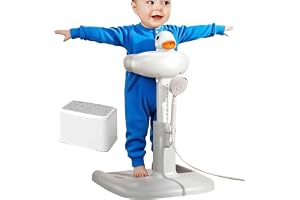 Baby Shower Stand with Adjustable Height, Anti-Slip Bath Support for Toddler & Kids, Standing Bathtub Holder for Boys and Girls, Safe Sitting Showers Aid, Home or Travel