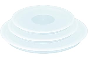 ‎TEFAL Tefal Ingenio Kunststoffdeckel 3-tlg. Set, 16/18/20 cm, kompatibel mit Ingenio Topf und Pfannensets, platzsparende Aufbewahrung, gefriergeeignet, spülmaschinengeeignet, hermetischer Verschluss, L98490