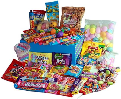 The BLUE WHOPPER by A Quarter Of - a Huge Giftbox Crammed with Over 80 Different Types of Retro Sweets!