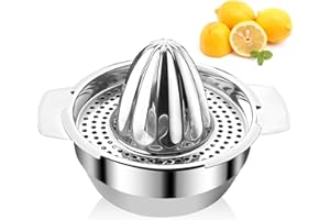 Frevoitna Presse Agrumes 300ml, Presse Agrumes Manuel Inox 201 Lavable Lave-Vaisselle, Presse Citron Presse Facile à Nettoyer pour Presser Citrons, Verts ou Citrons Verts