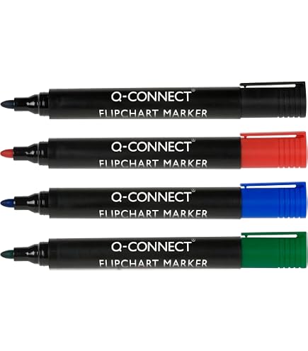 Niceday Set 6 Pennarelli Per Flipchart - Punta Bullet - Colori: Nero, Blu, Rosso, Verde, Arancione, Viola - 4