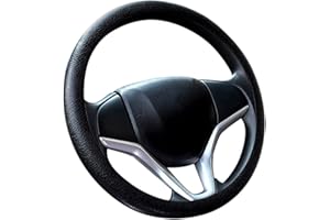 DALLAR Funda Volante Coche Universal Silicona (33-39 cm) - Funda Volante Coche - Funda Volante - Cubre Volante Coche - Accesorios Coche (Funda Negra de Silicona)