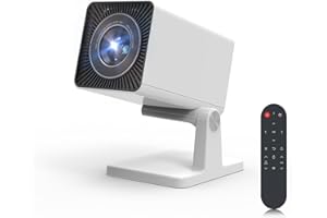 Putbecy Mini Projector 4K 1080P Support, 15000 Lumens with Android 11.0, Portable Projector for Bedroom and Outdoor Camping, 90° Rotatable, WiFi & Bluetooth, Autokeystone for Laptop/Game Console