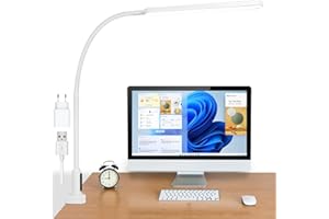 BIENSER Lampa Biurkowa LED z Zaciskiem (Quick Button - Biały)