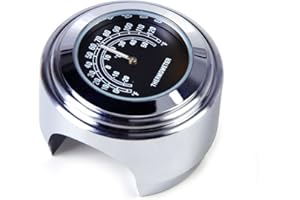 Anzene Lenker Wahl Wasserdichtes modifizierte Stücke Einstellbare Motorrad Einstellbare Thermometer Kombination (Schwarz, Thermometer)