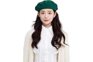 CRAZE LONDON Unisex Winter French Style Berets 100% Wool Quality Hats One Size Fits All Classic Solid Plain Colors Black Navy Red Pink