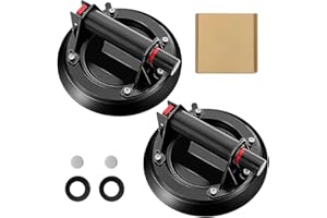 EBKCQ Ventouse Carrelage, 2PCS Ventouse Vitre Professionnelle, Ventouse de Levage en Verre, Vide Ventouse en Verre, Ventouse Vitrier pour Soulever de Vitre, Plaques, Carrelage, Meubles, Charge 150KG