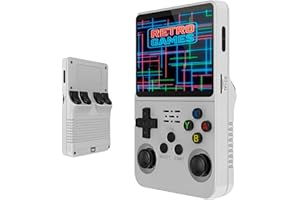 GENÉRICO R36S Consola Retro portatil 2025, Compatible con hasta 20000 Juegos PSP, N64, NDS, SuperN, GameB, GBA, NeoG, PS1.Pantalla a Color de Calidad IPS, Miniconsola Arcade (Incluye Tarjeta)(Blanco)