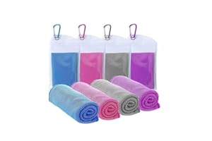 ZOSIGN Serviette RafraîChissante, Serviette Microfibre, Serviette Rafraichissante, Serviette Salle de Sport, Serviette de Refroidissement pour RandonnéE, Marche, Tennis, Voyages (Couleur A)