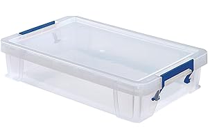 BANKERS BOX Storage Box 5.5L - BPA-Free, Stackable Plastic Organizer with Clip-Lock Lid, Impact-Resistant & Fully Recyclable for A4 Papers, Documents, Home & Office Supplies