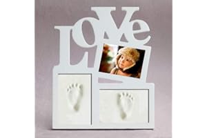 CHSEEO CHSEEA Cadre à Souvenir de Bébé, Kit Empreinte Pieds et Mains Bébé avec Photo Cadre Empreinte Bébé Boîte Keepsakes Grand Coffret Souvenirs de Naissance de Bébé #1