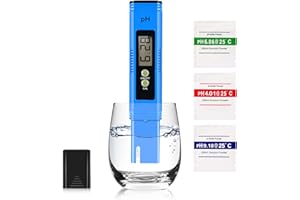 LIUNOVIP PH Meter, Digital PH Meter, PH Tester for Water, PH Meter 0.01PH High-Precision Water Quality Tester with ATC, 0-14PH Measurement Range, for Drinking Water, Swimming Pools, Aquariums, Hydroponics