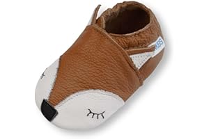 YIHAKIDS Weiche Leder Krabbelschuhe Babyschuhe Lauflernschuhe Kleinkind Lederschuhe Hausschuhe Lernlaufschuhe mit Wildledersohlen für Jungen Mädchen 0-6 Monate 6-12 Monate 12-18 Monate 18-24 Monate