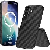 compatible with BUFF LABS iPhone 17 Wireless Charging Compatible Supported Kevlook Case Anti-Shock, Full Protection (Black)
