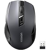 UGREEN Diz&uuml;st&uuml; Bilgisayar Kablosuz Fare Ergonomik Sessiz Tıklama USB Fare, Hassas Takip Bilgisayar Faresi, Gecikmesiz Duyarlı