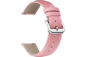 BINLUN Bracelet de Montre en Cuir Véritable Remplacement Bracelets Montres à Dégagement Rapide pour Homme Femme avec 10 Couleurs (10mm,12mm,14mm,15mm,16mm,17mm,18mm,19mm,20mm,21mm,22mm,23mm,24mm)
