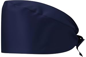 LEMLIN Calot chirurgical en tissu pour infirmières femmes, médecins, dentistes - Accessoires infirmiers - Bleu - Taille Unique