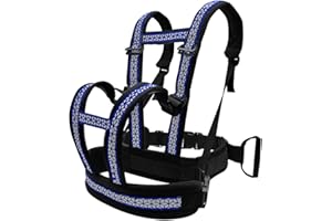 BANNESE Harnais De Sécurité Moto Enfant, Ceinture Moto Passager avec Hauteur Et Tour De Taille Réglables, Conception À Double Poignée, Conception À Bande Réfléchissante,Dark Blue