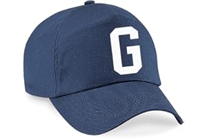 4sold Niños Azul Marino Algodón A-Z Summer Sun Hat Niños Escuela Niños Niños Gorras Sombrero Deporte Niño Niña Béisbol Ajustable Protección UV del Sol