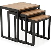 Arpelia &Uuml;&ccedil;l&uuml; Zigon Sehpa (Antrasit - Atlantik &ccedil;am) | &Ouml;l&ccedil;&uuml;ler: 50x40x52/45x40x46/40x40x40