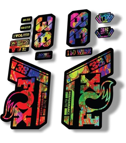 Fox 36 Float Gabel Aufkleber - Oil Slick Glänzend Für 2018-19 Serie