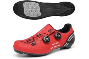MEIJU Mateju Zapatillas Ciclismo Hombre y Mujer, Adulto Zapatillas de Ciclismo Suela de GomaRespirables Antideslizantes, Exterior Zapatillas de Ciclismo Unisex Sin Sistema Sloqueo
