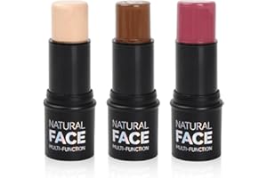 ELITECRAN 3 Piezas Barra de Maquillaje Multifuncional, Durable Lápiz de Contorno de Crema Rubor Resaltador en Barra, Juego de Contouring Stick Contornea Fácilmente tu Rostro, Apto para Cualquier Tipo de Piel