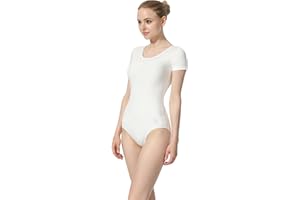 DANSHOW Leotardo Básico de Danza Mujer Maillot de ballet del equipo de manga larga Ropa de baile para adultos