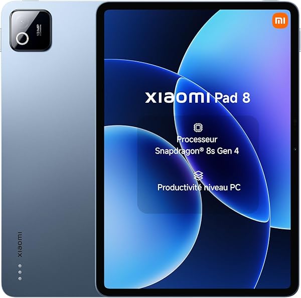 XIAOMI Pad 8, 11.2 Inch Tablet 8+256 GB, Snapdragon® 8s Gen 4 Mobile Platform, Massive 9200mAh (typ) Battery, 3.2K 144Hz Crystal Clear Display, HyperAI, Blue, Warranty 3 years, Charger Not Included - 1