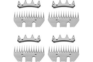 Fafeicy Cisailles électriques, Lame à 13 Dents, Coupe-Laine Droite, 4 Ensembles pour Moutons et Chèvres