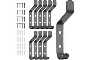 10 Pcs Appendiabiti da Parete, ELEPRUC Ganci Appendiabiti in Acciaio Inox, Attaccapanni da Muro per Giacche, Cappotti, Sciarpe, Giacche Cappotti