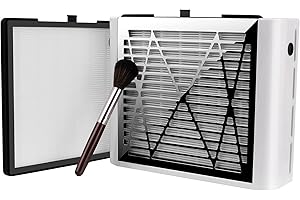 ‎BRANTMAKER BRANTMAKER Staubabsaugung für nägel, Nagelstaubsauger, Absaugung Nagelstudio mit Bürste und 2 Filter, Nagel Staubsauger für Acrylnägel (Weiß)