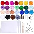 SUPVOX 1 Set Needle Felting Kit Wool Felt Balls Needle Felting Supplies Needle Felting Starter Kit for Felting Wool Yarn Roving