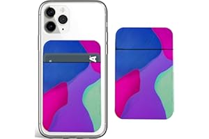 ‎BERKIN ARTS PTBerkin Arts elastyczna lycra, przyklejana do portfela, samoprzylepna kieszeń na karty z tyłu etui na telefon, na karty kredytowe, dowód osobisty, smukły z kwiatowym wzorem, pop art, kwitnąca