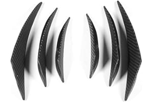 Alupre Fibra di Carbonio 6pcs Texture Auto Paraurti Fin Canard Splitter Double-Sided Paste Diffusore Valence Spoiler Paraurti Anteriore per Auto,Veicoli