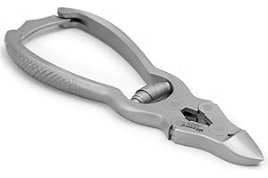 BLIZZARD Podología Alicate Triple Articulación Curvo PETITE 12cm - Podiatry Cortauñas De Los Pies Puntiagudo - Pedicura Cortador Instrumento - Alemán Acero Inoxidable - Uña Cortadores